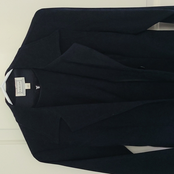 2 pce Navy sleeveless dress with jacket - Picture 2 of 6